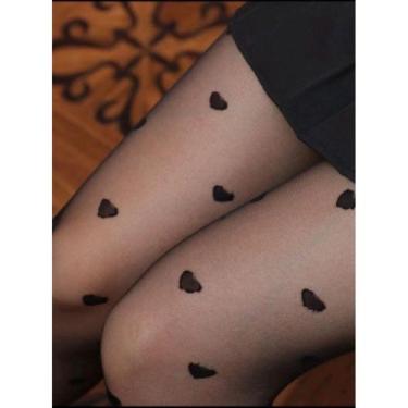Imagem de Meia Calça Feminina Estilo Fina de Coração Sexy - Utilidades