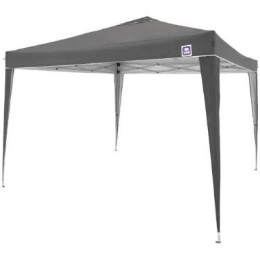 Imagem de Tenda Gazebo 3x3 Dobrável Cinza Sanfonada 330800 BEL - Belfix
