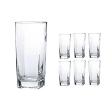 Imagem de Jogo copos vidro cristal long drink quadrado 6pcs 320 ml - UTILBAZAR