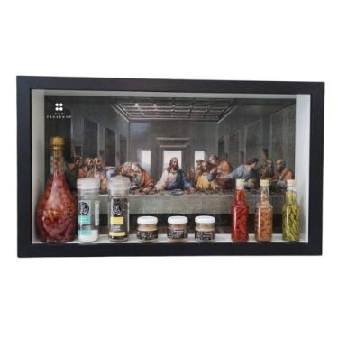 Imagem de Nicho Porta Tempero Santa Ceia Em Porcelanato 60x30x09cm - iPhone, San