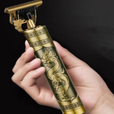 Imagem de Maquina De Acabamento E Cortar Cabelo Sem Fio Daling Dourado 110/220v 