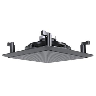 Imagem de Arandela Suporte Quadrado de Embutir no Teto Gesso Compatível com Alto-Falantes de 6 Polegadas Som Ambiente – Preto