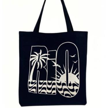 Imagem de Bolsa Ecobag 100% algodão Black RIO SIMBOL - CARIOCA MAIS