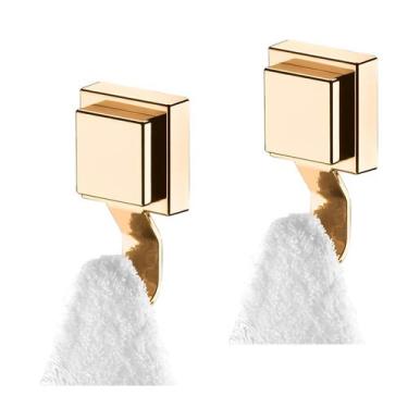 Imagem de Kit 2 Gancho Multiuso Com Ventosa Para Toalha Objetos Utensílios Banhe