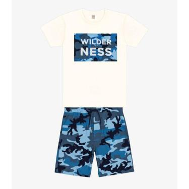 Imagem de Conjunto Infantil Camiseta Com Bermuda Trick Nick Bege, 8, Bege