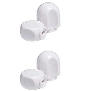 Imagem de TJPoto Pacote com 4 maçanetas de plástico branco e botão de controle de velocidade para acessórios de mixers Kitchenaid