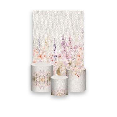 Imagem de Painel De Festa Vertical 1,50 x 2,20 + Trio De Capas Cilindro - Jardim