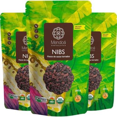 Imagem de Kit 3 Nibs de Cacau Orgânico Mendoá 200g