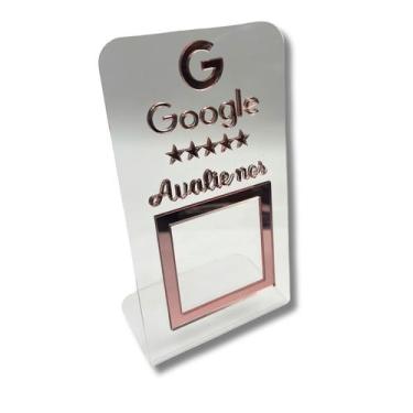 Imagem de Expositor AVALIAÇOES GOOGLE - Cristal Com Rosa - Lm Balcoees