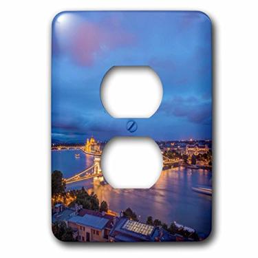 Imagem de 3dRose lsp_205550_6 Hungria, rio Danúbio e Central Budapeste no Crepúsculo 2 Tomadas Tampa