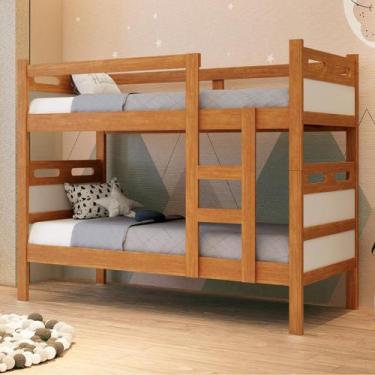 Imagem de Beliche Solteiro Vira Duas Camas 100% MDF Envio Imediato - Fênix, Off