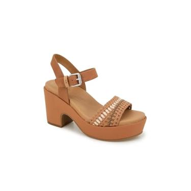 Imagem de Gentle Souls by Kenneth Cole Women's Sandália de salto Delilah, Tecido marrom, 5