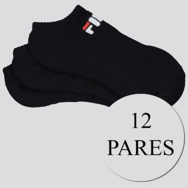Imagem de Kit Meia Fila 12 Pares Cano Curto, 39-43