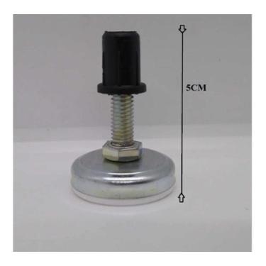 Imagem de Sapata Niveladora 5/16 32mm C/ Bucha P/móveis Kit 4 Peças - comercial