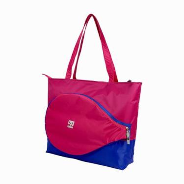 Imagem de Bolsa Raqueteira Beach Tennis Cor Pink/azul Tennis Feminina - KAELLEN 
