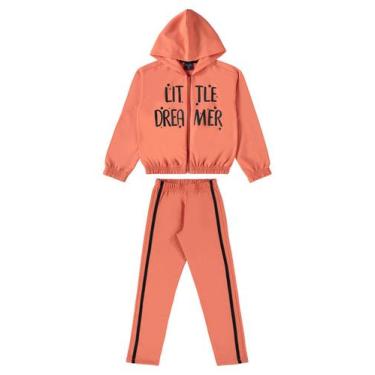 Imagem de Conjunto Jaqueta e Calça Infantil Menina Guloseima, Laranja, 4