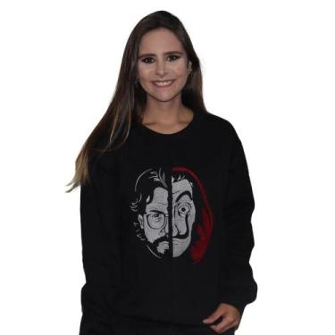 Imagem de Moletom Blusa Casaco Inverno Bordado Unisex La Casa de Papel - Boutiqu