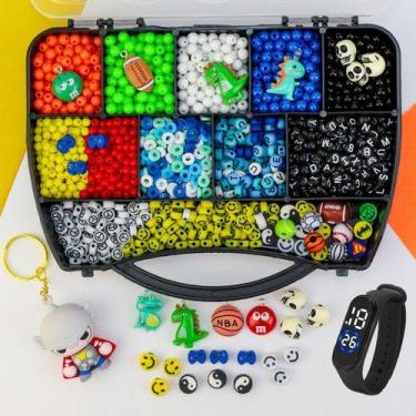 Imagem de Kit Miçangas Infantil Menino Com 2300 Pçs Pulseiras - Anita Recreativo