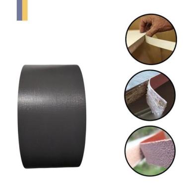 Imagem de Fita De Borda Pvc Para Madeira Cinza Grafito Chess 32mm x 10m Acabamen