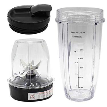 Imagem de Anbige Lâmina e copo extrator de 6 aletas de peças de reposição, compatível com Ninja Blender Auto iQ BL450-70 BL451-70 BL454-70 BL455-70 BL482-70