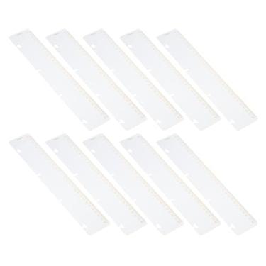 Imagem de YOKIVE 10 réguas de encaixe, divisor de marcador de página | Ferramentas de medição, ótimo para agendas de caderno tamanho A4 (dourado, 29 x 6 cm)