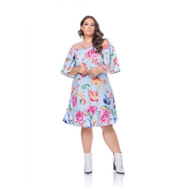 Imagem de Vestido Ticantê Babado Azul, G