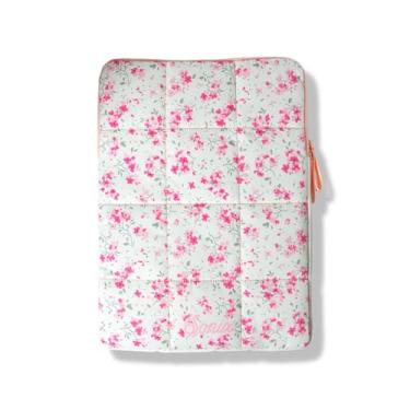 Imagem de Sonix | Capa para laptop inchada | 15-16 polegadas, capa acolchoada acolchoada para laptop, capa para computador | floral cottage
