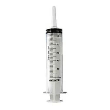 Imagem de Seringa descartável sem agulha Injex bico cateter 60ml 1 unidade MARCAS DIVERSAS