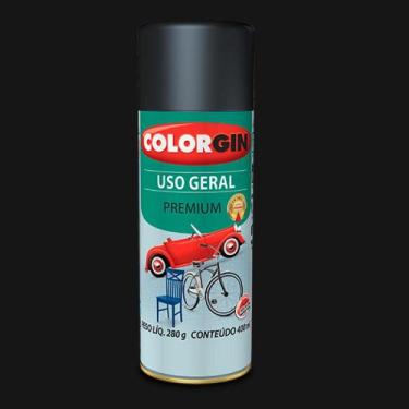 Imagem de Tinta spray uso geral premium preeto brilhante rápido 52001 colorgin 3