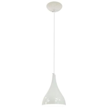 Imagem de Pendente Decor Luminária Gota Alumínio Branco/Branco P - CM GLASS - CL