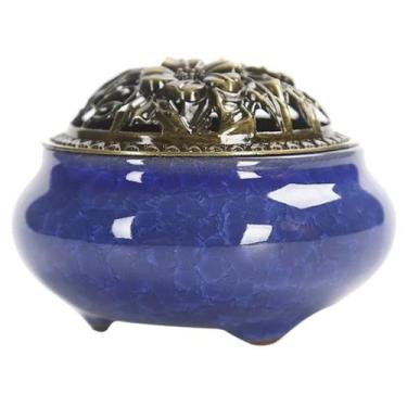 Imagem de Incensário De Cerâmica Turíbulo De Mesa Porta Incenso Queimador Defuma