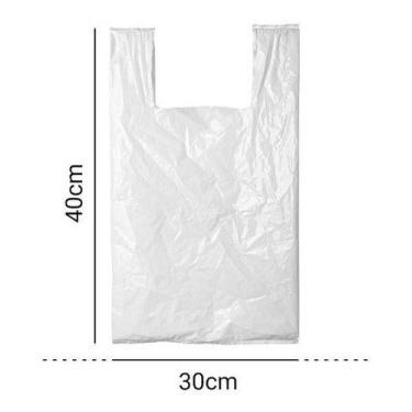 Imagem de Sacola Plástica Branca Polietileno Reciclado 30x40 Pct 5kg - HIGIPACK