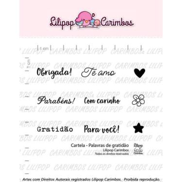 Imagem de Cartela de Carimbos Transparente Palavras de Gratidão - Lilipop - LILI