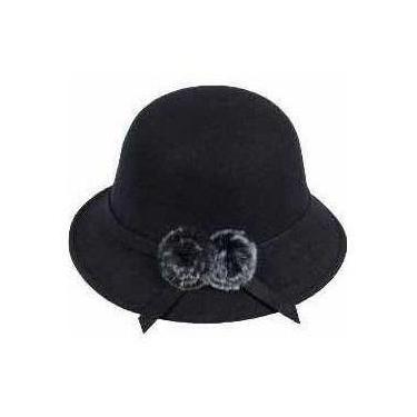 Imagem de Chapéu Tipo Cloche Feminina Com Pompom Coleção Inverno - oem