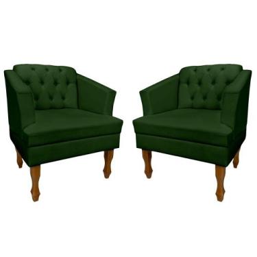 Imagem de Poltrona Kit 02 Unidades Estofada Decorativa Leitura Sala Quarto Consu