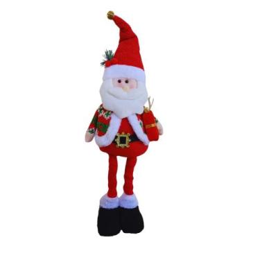 Imagem de Papai Noel Decorativo Natalina Com Pernas Retrateis 65cm - Tecido - Mu