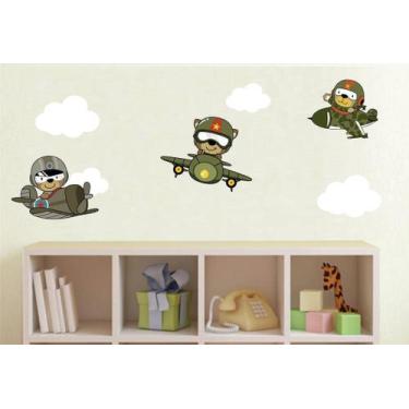 Imagem de Adesivo Infantil Urso Militar - Colakoala Adesivos