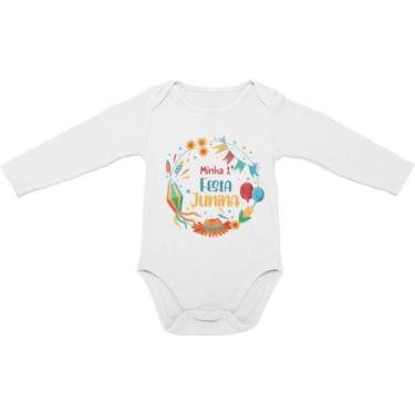 Imagem de Body Bebê Festa Junina Mesversario Minha Primeira Festa Junina Arraiá 