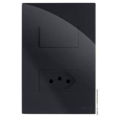 Imagem de Kit Interruptor Simples + Tomada 20A 4X2 Brg11255-0Bk