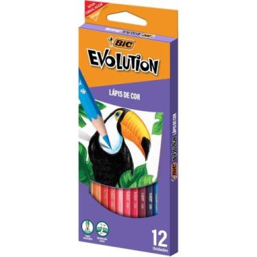 Imagem de Lápis de COR Sextavado Evolution 12 Cores - BIC