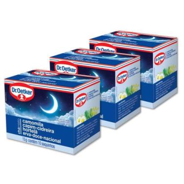 Imagem de 3 Caixas Chá Dr Oetker Camomila Cidreira Hortelã Erva-Doce - Dr. Oetke
