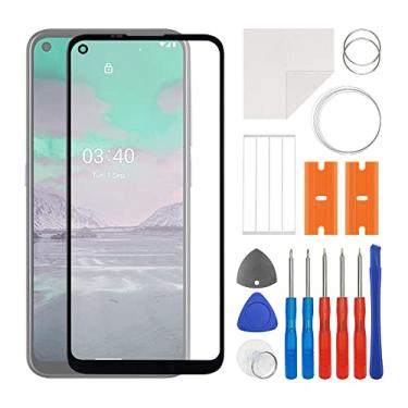 Imagem de SWARK Substituição de lente do painel externo de vidro frontal + OCA compatível com Nokia 3.4 TA-1288, TA-1285, TA-1283 (sem tela LCD e digitalizador de toque) com kit de reparo