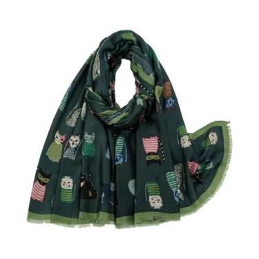 Imagem de Xale Feminino com Estampa Animal - Grande, em Algodão e Viscose - Prot