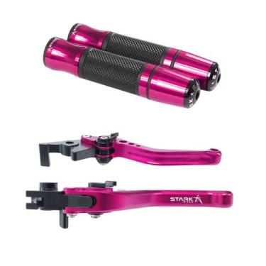 Imagem de Kit Manopla Manete Esportivo Fz8 Fz6 R6 Xj6 Mt07 Mt09 R1 - Stark Race,