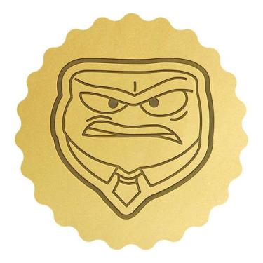 Imagem de Cortador Biscoito Cabeça Raiva Divertidamente - DOCE IMPRESSO,  5,5cm