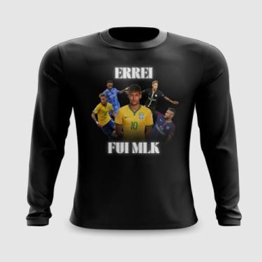Imagem de Camiseta Manga Longa Neymar Errei Fui Mlk Carnaval - FABRIQUETA, G