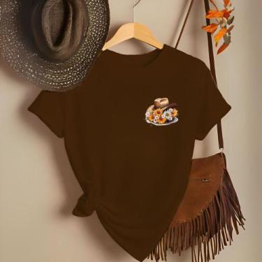 Imagem de Camiseta Feminina Country Look Country T-shirt Roça Agro Rodeio Boiade