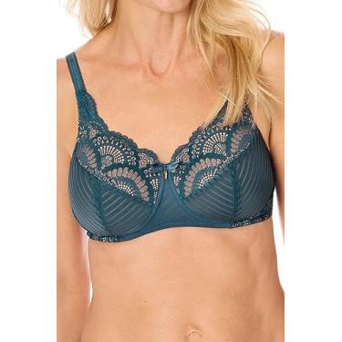 Imagem de Amoena Acolchoado feminino, Azul-petróleo escuro/areia, (40) C