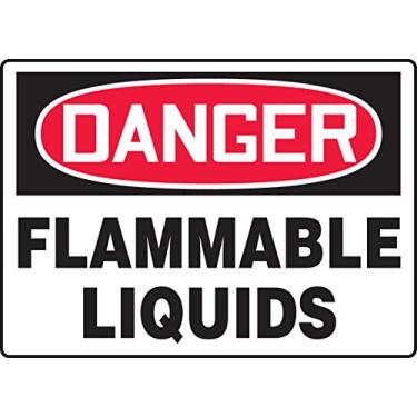 Imagem de Accuform Placa de segurança "Danger Flammable Liquids", Aluma-Lite™, 25,4 x 35,5 cm (MCHG102XL)