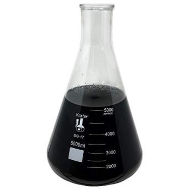 Imagem de Karter Scientific Frasco Erlenmeyer de Boca Estreita 5000Ml, Vidro Borossilicato 3.3, 213G17 (Único)